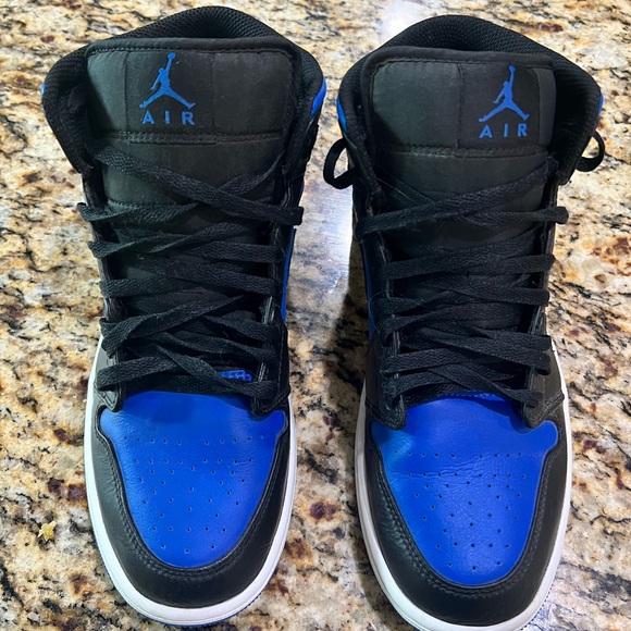 Air Jordan 1 Mid Men’s Shoes Royal Blue 8.5 - Picture 4 of 6